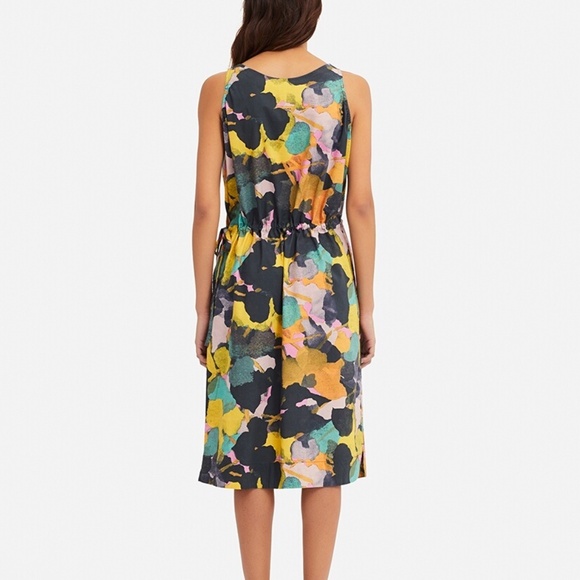 UNIQLO U Drawstring Printed Sleeveless Dress Size Medium M - Picture 4 of 4